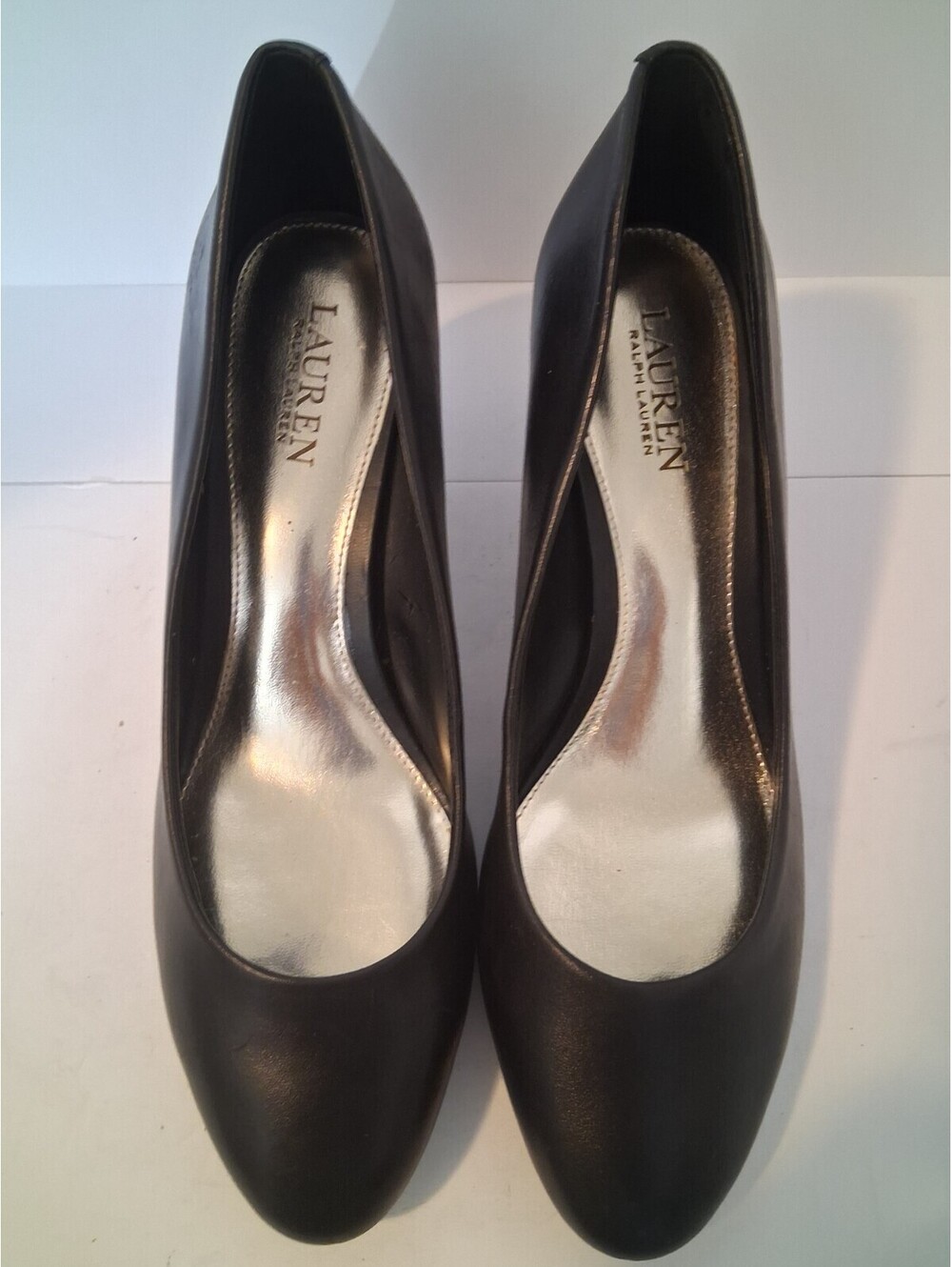 Lauren Ralph Lauren Black Leather  Classic Pumps/Heels 11B